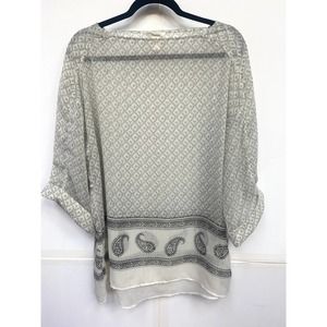 HM Black/white sheer tunic